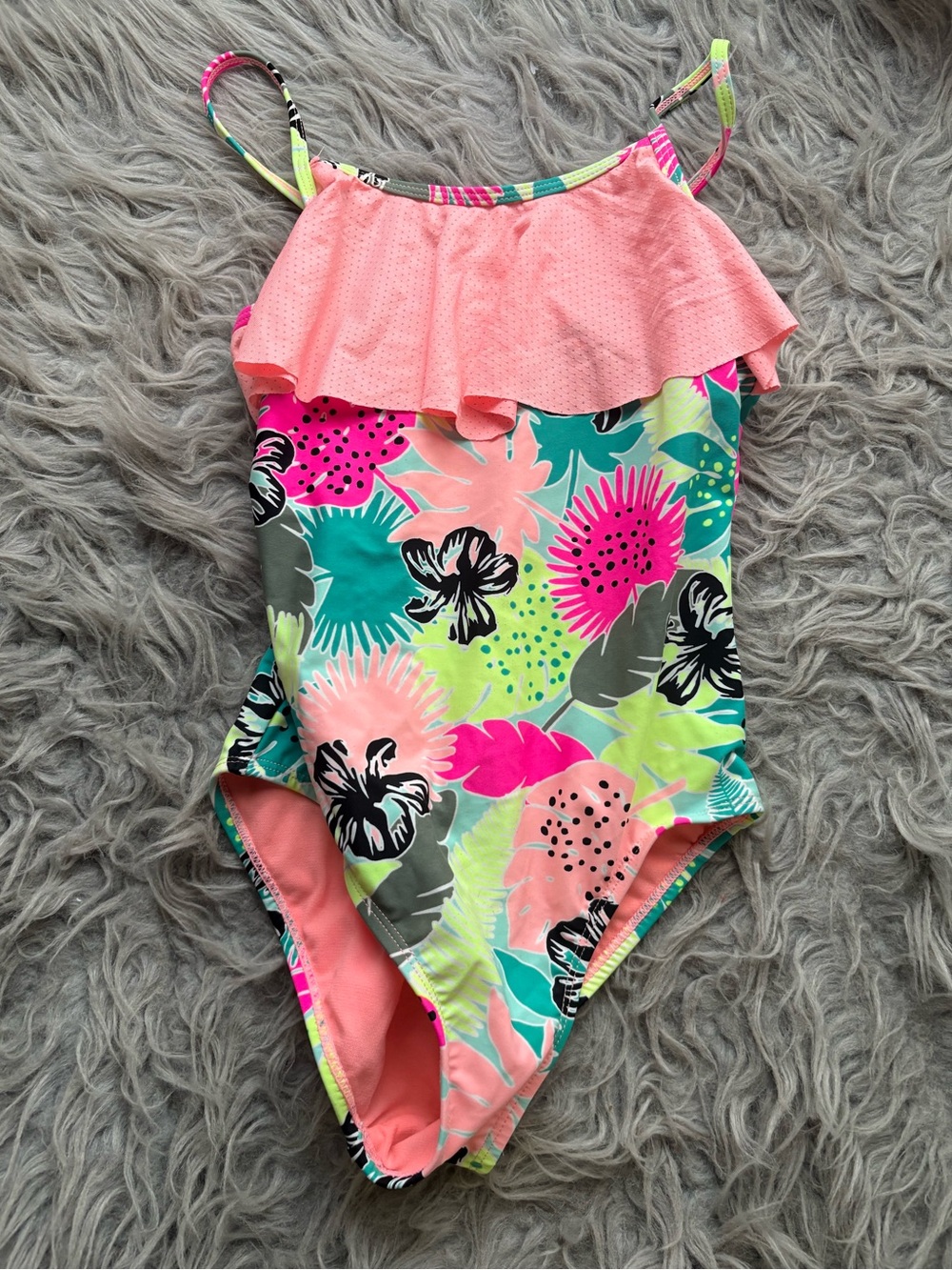 Girls ruffle one piece swimsuit size 12